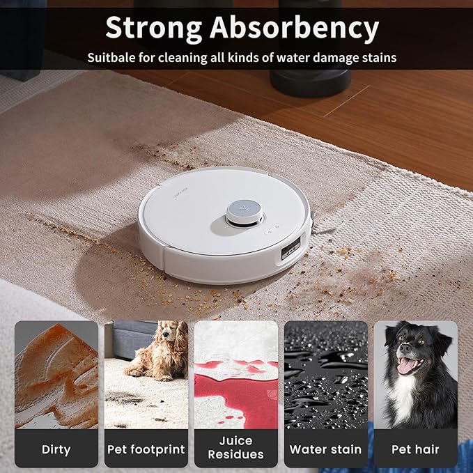 8Pack Microfiber Mop Cloth Pad Set for Q Revo, Qrevo MaxV, Qrevo S, Qrevo Pro, Qrevo Slim,Qrevo Curv,Qrevo S5V,Qrevo Edge S5A,Qrevo Master,Saros 10R,QV35A,QV 35S Roborock Robot Vacuum Mop Accessories