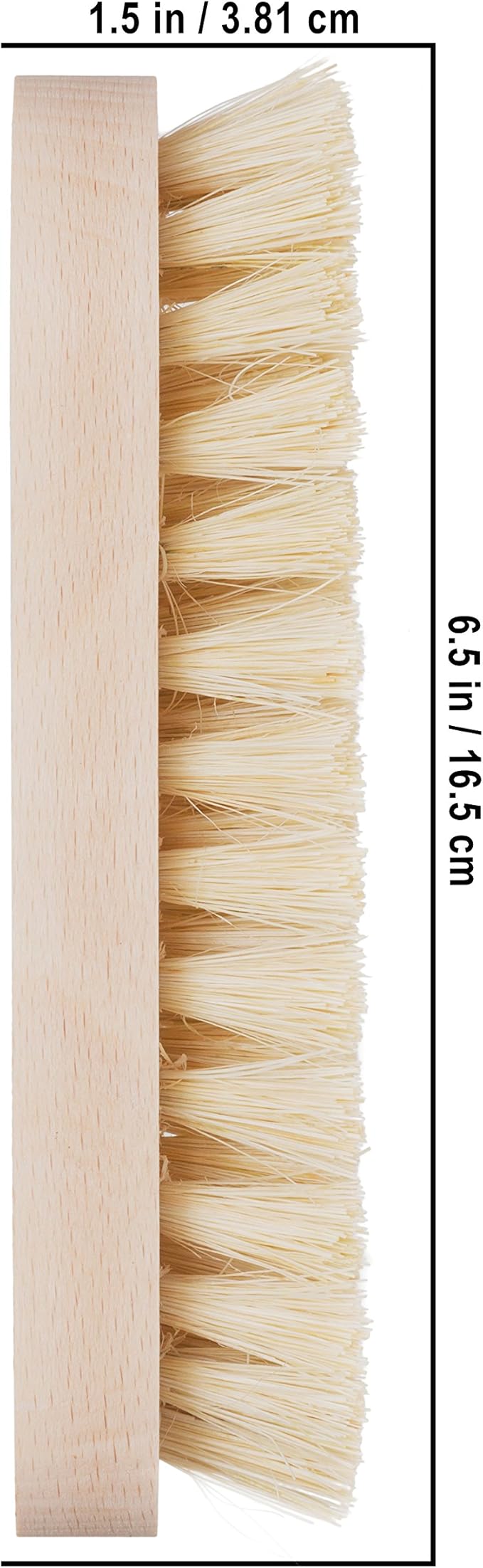 REDECKER Tampico Fiber Wooden Scrub Brush with Untreated Beechwood Handle, 6-1/2 inches Natural Bristles are Heat-Resistant and Retain Shape - Wooden Scrub Brushes for Cleaning
