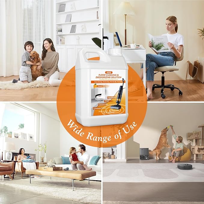 85 FL OZ Floor Cleaning Solution,Floor Cleaner for Mopping with Tineco,Deep Cleaning &Deodorizing for Roborock,Compatible with Saros Series,S8/S7 Series,Q Revo/Q Series,iFLOOR Series Wet Dry Vacuum