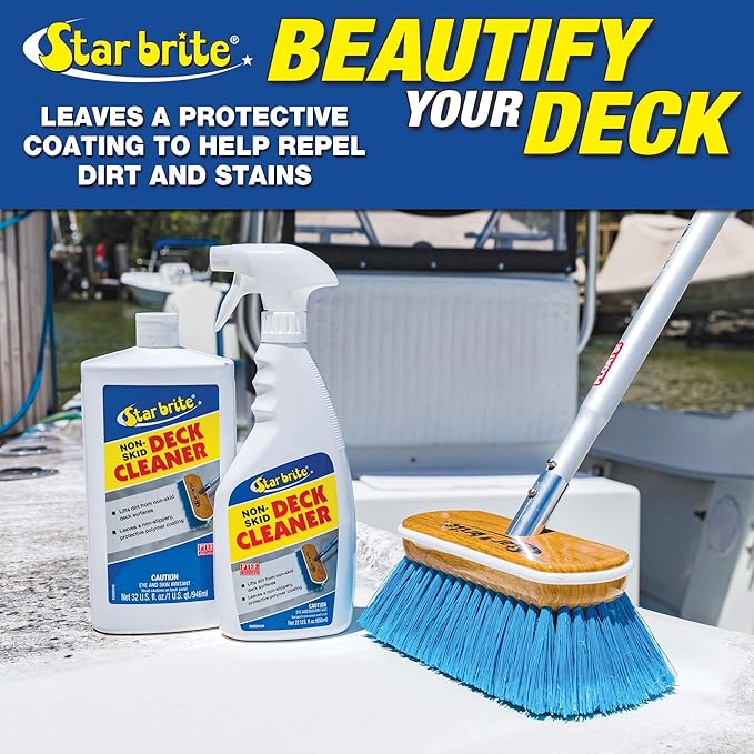 STAR BRITE Non-Skid Deck Cleaner & Protectant - Lift Dirt & Stains From Fiberglass, Painted Surfaces, More 22oz Spray (085922P)