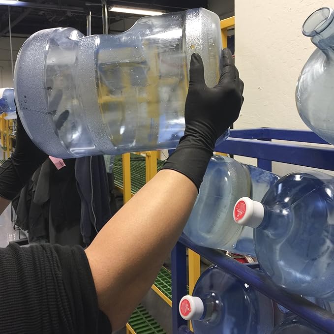 Super soft Disposable Latex Gloves, Powder Free, Exam 12" Length, Medium Duty, 50 Gloves, Size Large.