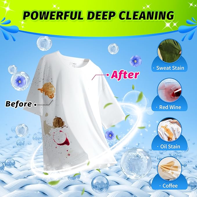 HOMERHYME Laundry Detergent Sheets - Fresh Linen Scent, 200 Loads (100 Sheets), Plastic Free Laundry Sheets for Travel, Dorms, Home, Apartments, Eco & Hypoallergenic