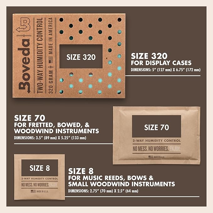 Boveda 69% Two-Way Humidity Control Packs For Storing Up to 5 Items – Size 8 – 10 Pack – For Small Plastic Travel Cases & Bags – Moisture Absorbers – Humidifier Packs in Resealable Bag