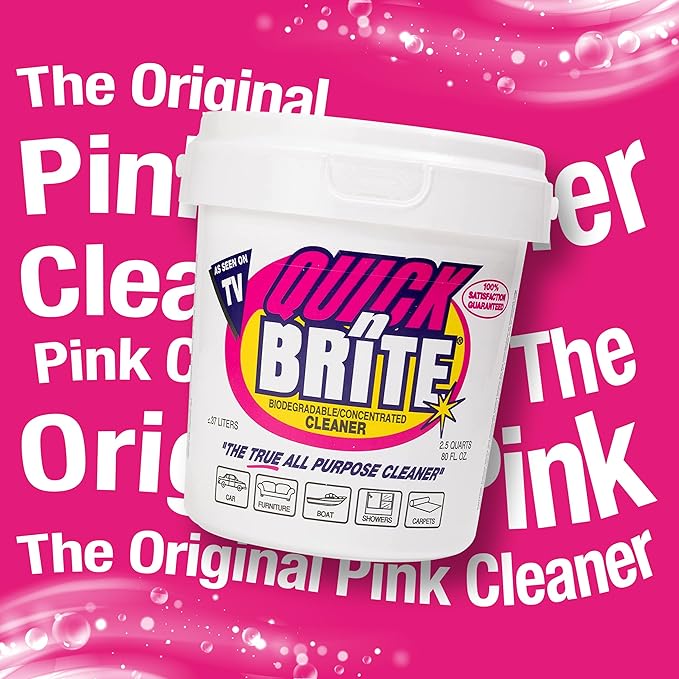 Quick 'n Brite All Purpose Cleaning Paste – Miracle Cleaner for Tough Stains, Biodegradable, Non-Toxic, Pet-Safe, Multi-Surface Stain Remover, Made in USA, 80 Oz