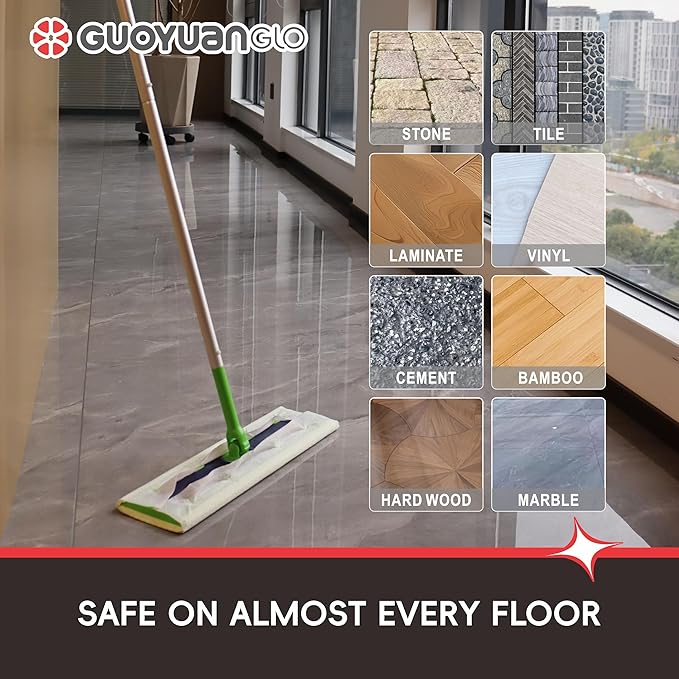 XL Dry Sweeping Cloths Compatible with XL Flat Mop X Large Disposable Mop Cloth for Floor Mopping and Cleaning,9.84x17.32 inch,60 Counts