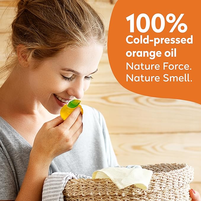 Orange House Laundry Detergent Pods, Natural Orange Oil, Plant-Based Detergent Pods, Hypoallergenic, Free & Clear, 54 Count, HE Compatible and All Washer