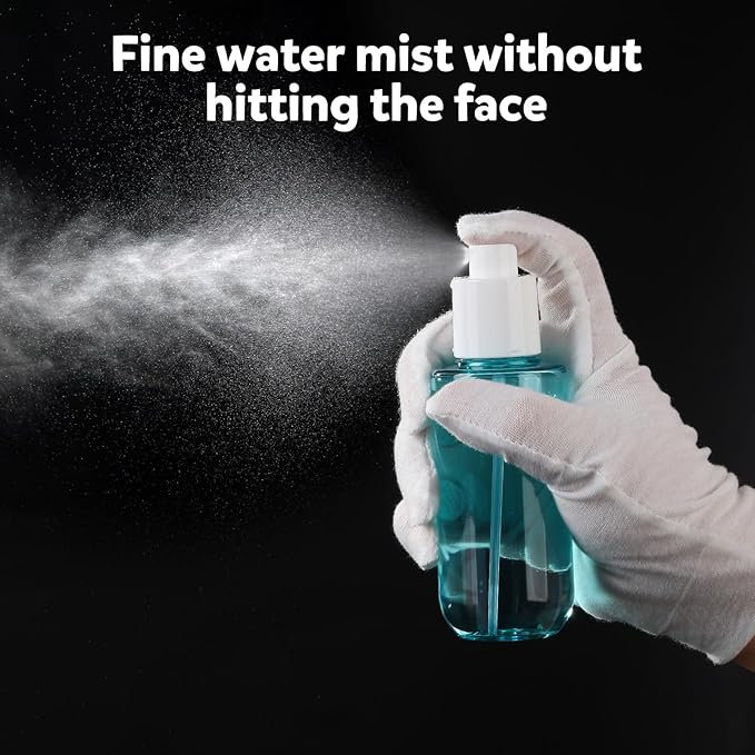 Bynccea Small Spray Bottle Travel Size 3.4oz/100ml Plastic Mini Bottle Set - Fine Mist Mini Empty Spray Bottles - Refillable Spray Bottles for Cleaning Solutions, Perfume, Liquid Cosmetics