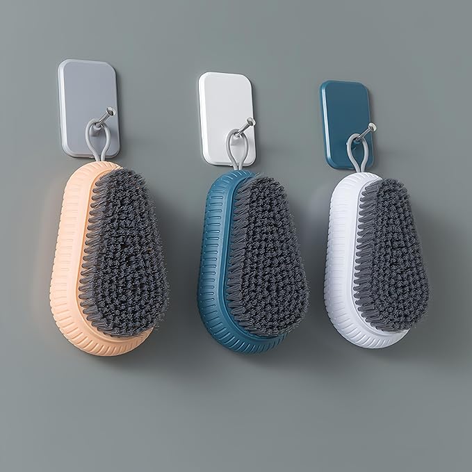 Laundry Brush,Scrub Brush,Easy to Grip Household Cleaning Brushes,Quality Soft Laundry Clothes Shoes Scrubbing Brush (Pink)