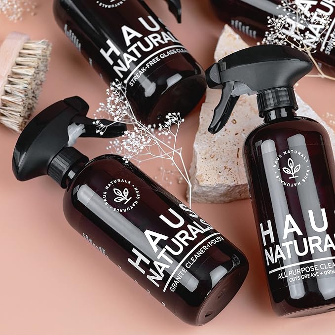 Daily Granite Countertop Cleaner And Polish Kit, Quartz Countertop Cleaner, Formulated To Work On All Natural Stones, Eco Friendly & Plant Based, Safe For Kids And Pets