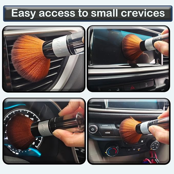 Car Interior Dusting Brush Dust Sweeping Soft Bristle Brush for Car Interior Dash Duster Small Dust Cleaning Brush for Car Vent Dust Remover Microfiber Mini Duster for Car Detailing Brushes