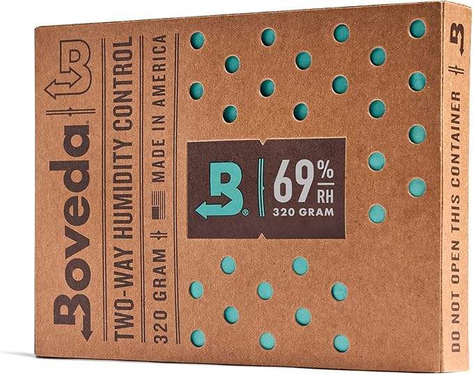 Boveda 69% Two-Way Humidity Control Pack For Large Wood Humidifier Boxes & Plastic or Electric Coolers – Size 320– Single – Moisture Absorber – Humidifier Pack – Individually Wrapped Hydration Packet