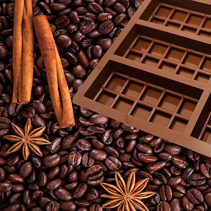 2 Pcs Wax Melt Molds Silicone Chocolate Bar Mold for Wax Melt Candles Chocolate Making Molds