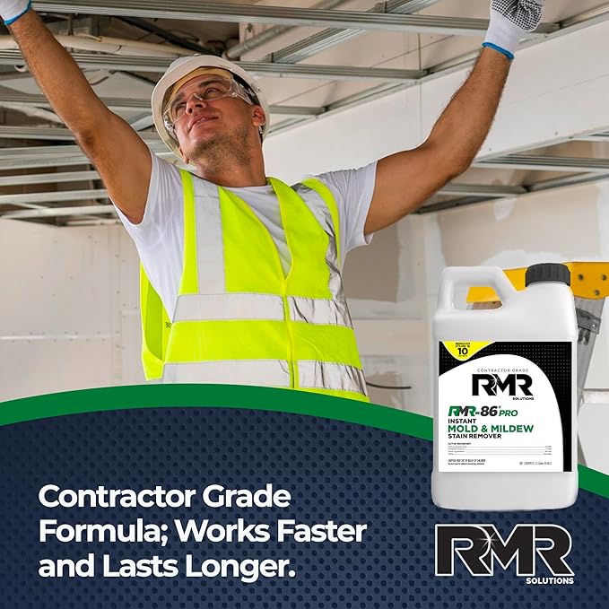 RMR-86 Pro Instant Mold Stain & Mildew Stain Remover - Contractor Grade Cleaning Solution, Professional Quality Formula, Odor Removal, 2.5 Gallon, 2 Pack