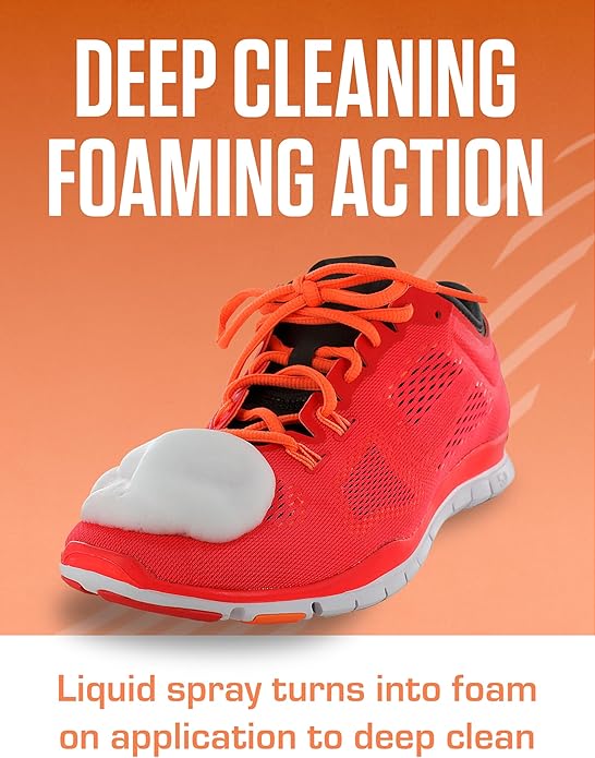 SOFSOLE Instant Cleaner 5 oz or 9 oz - Deep Cleaning Foaming Action Lifts Dirt & Debris from Toughest Fabrics & Materials - Scrub Top Applicator - Refreshing Scent - Athletic Shoes & Footwear