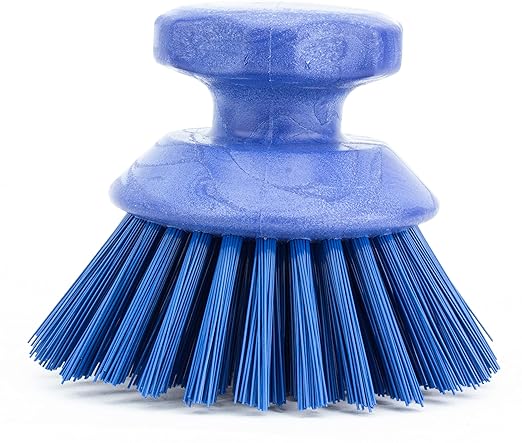 SPARTA 42395EC14 Plastic Scrubber Brush, Round Brush, Dish Scrub Brush With Color Coded For Cleaning, Kitchen, Bathroom, Bathtub, Dishes, Sink, 5 X 5 X 4 Inches, Blue