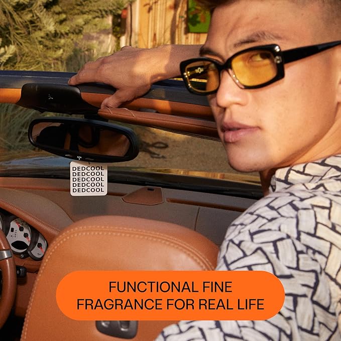 DedCool Air Freshener | Fragrance 03 | For Cars, Closets & Drawers | Hanging Odor Eliminator | Juniper Berries, Pomelo, Saffron | Long-Lasting Scent with Essential Oils | Non-Toxic Fragrance For All