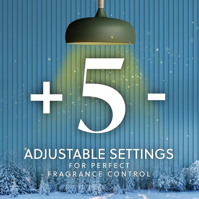 Air Wick Plug In Advanced Scented Oil,Glistening Snow + Frosted Mint,Air Fresheners for Home Long Lasting, Room Freshener, Air Freshener Plug In, House Essentials for Small Spaces + Large Spaces,5 ct