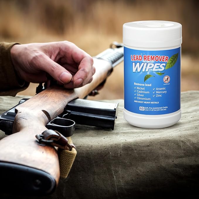 Nuanchu 2 Pack Lead Remover Wipes for Shooting 60 Count Per Canister Hand & Surface Cleaning Wipes Effectively Removes Lead, Dust, Oil & Grime Disposable Wipe for Mechanics Construction Diy (Modern)