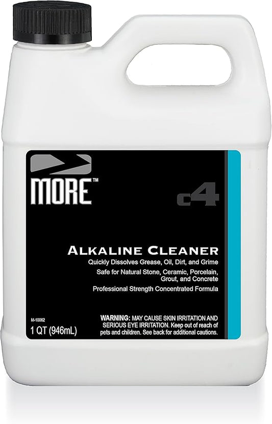 MORE Alkaline Heavy Duty Cleaner & Degreaser for Cleaning, Oil Removing and Restoring Natural Stone, Tile, Grout, Concrete, Kitchen Appliances, Stovetops and Grills - Quart - 32 oz