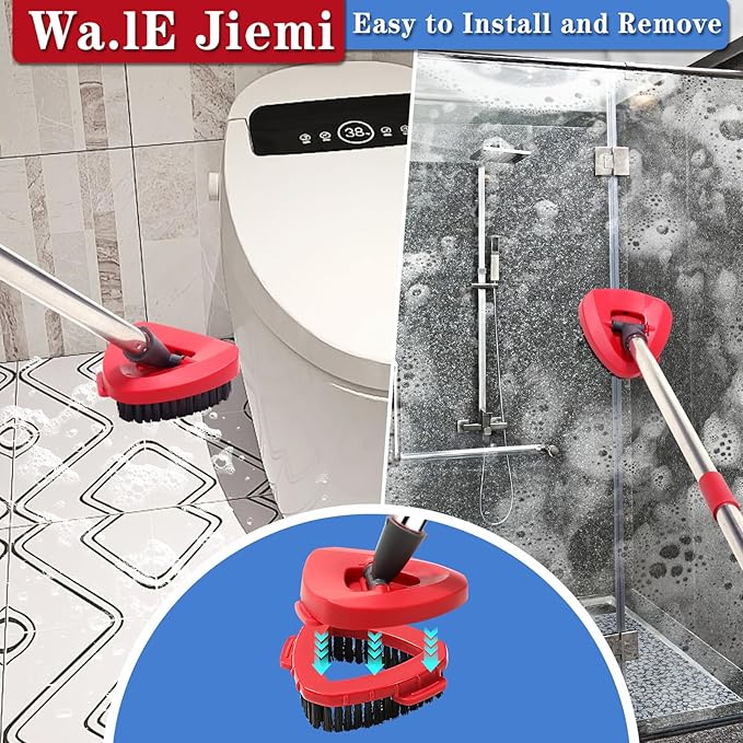 2 Pack Spin mop Replacement Head, Spin mop Scrub Brush,Microfiber Mop Refills, Easy to Replace,for Bathroom,Kitchen,Tub and Tile,Easy Cleaning,Suitable for Ocedar RinseClean 2-Tank System Spin Mop (C)