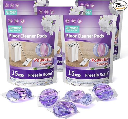 JOYMOOP Floor Cleaner for Mopping, 75 PCS Mopping Solution, Hardwood Floor Cleaner, Works Perfectly with Mop Bucket