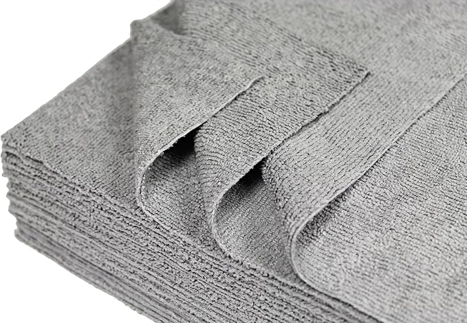 Ultra-Cut Absorbent Microfiber Towels, Silver-Embedded, Lint & Scratch-Free, for Home, Lab, & Dairy Industry Use, 12x12 Inches 25-Pack