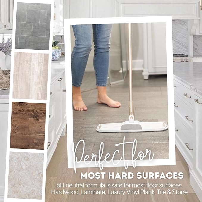 Quick Shine Multi Surface Floor Finish 64oz | Cleaner & Polish to use on Hardwood, Laminate, Luxury Vinyl Plank LVT, Tile & Stone | Safer Choice w/Clean Shine Technology | Shine-Protect-Refresh