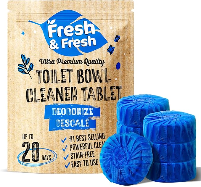 Disposable Toilet Bowl Cleaners(20 Tablets) Odor Eliminator, Fresh Scent, Multipurpose Residential and commercial Toilet Cleaners 2-3 week Lasting Toilet Bowl Cleaner