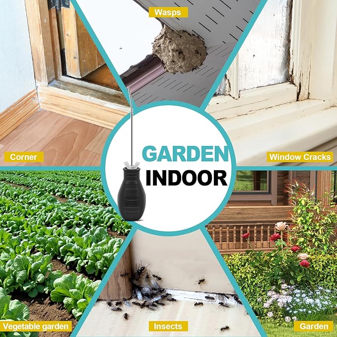 Diatomaceous Earth Powder Duster, Extendable Long Tubes from 5'' to 22'', Garden and Indoor, Large Bulb Handheld Insect Treatment Spreader Applicator, Puffer, Spray Bottle