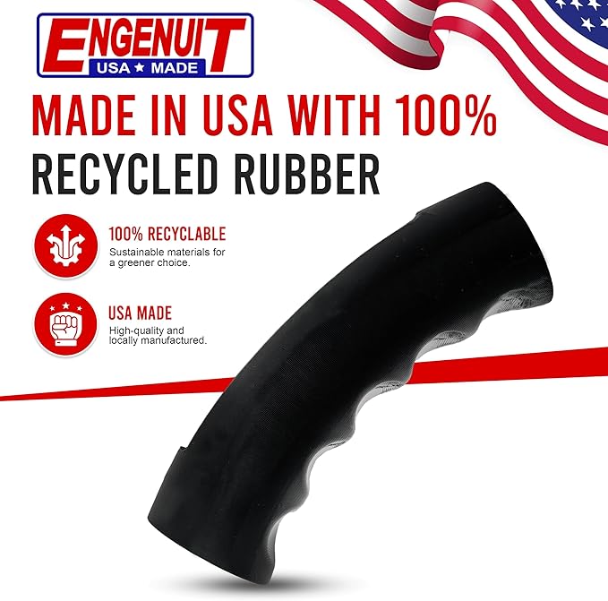 USA-Made Bucket Grip for 1-5 Gallon Buckets, Ergonomic, Durable Handle Grip for Heavy-Duty Buckets | Easy to Install, Comfortable for Gardening, Construction, DIY | Fits 5 Gal Handles - Pack of 12