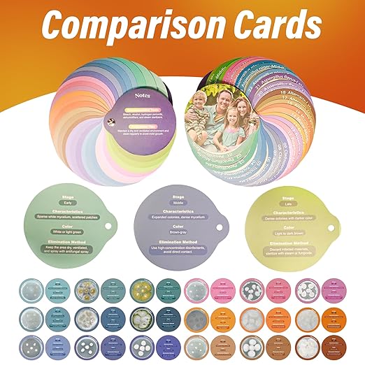 Mold Test Kit for Home Air Quality 5PCS - Mold Toxicity Test for HVAC, at Home Mold Test Kit, Mold Detector for Home Air Quality - Black Mold Testing Kit Air with Guide and Lab Support