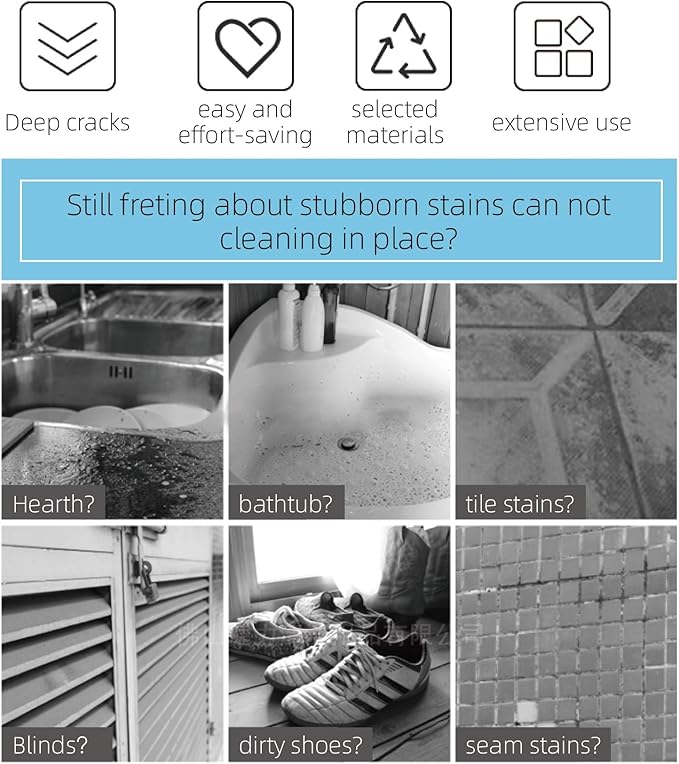 2-Pack Scrub Brush for Cleaning with Long Handle, Medium Firm Brush Bathroom Cleaning Supplies and Bathtub Cleaner and Shower Cleaning, Multi-Scene Use for Kitchen or Carpet