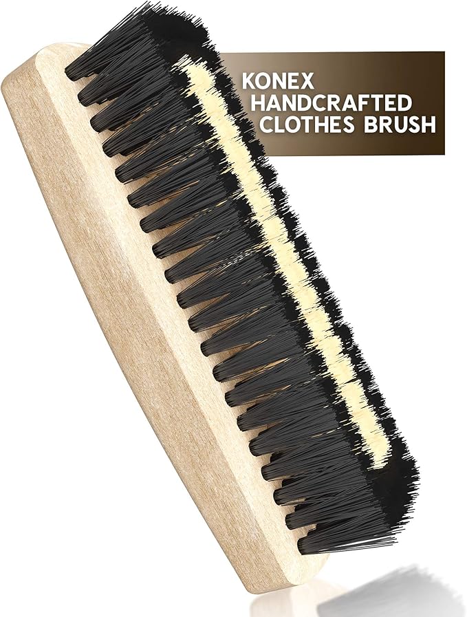 Light Wood Lint Brushes for Clothes, Clothes Brush, Cashmere Brush Old Fashioned Home Essentials Lint Remover by Konex