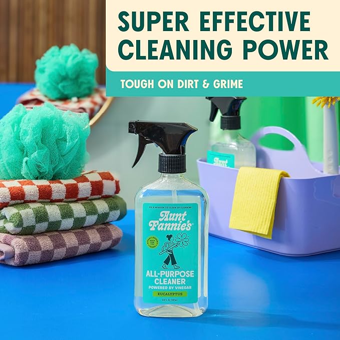 Aunt Fannie's Multi-Surface Vinegar Cleaning Kit: All Purpose Spray, Wipes, and Floor Cleaner (Eucalyptus, Cleaning Bundle)