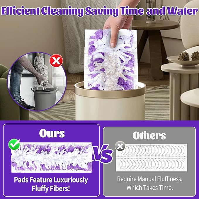 30 Pack Disposable Mop Pads Compatible with Swiffer Power Mop Pads Replacement for Swiffer Power Mop Refills, Multi-Surface Mopping Pad Refills, Wet Pads Refill for Floor Cleaning