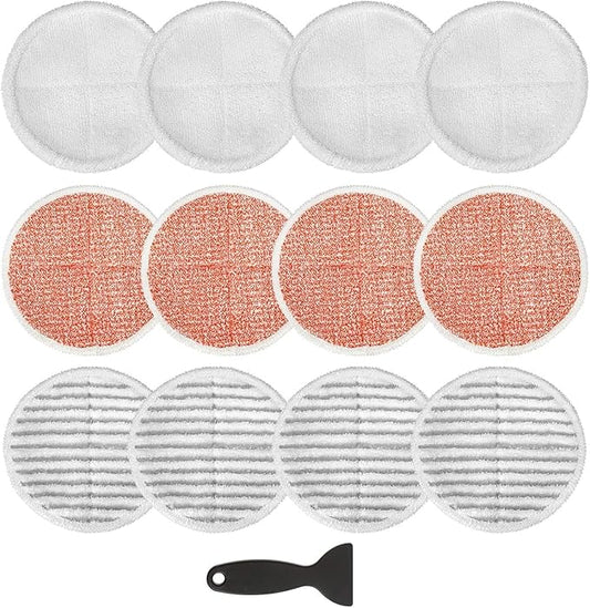12 Pack 23159 Mop Pads Compatible with BissellSpinwave 20399 23157 23159 2039A 20393 2039T 2039W 20391 20395 2307 2315A Models Powered Hard Floor Mop, Compare to Part # 1611297 & 1611298