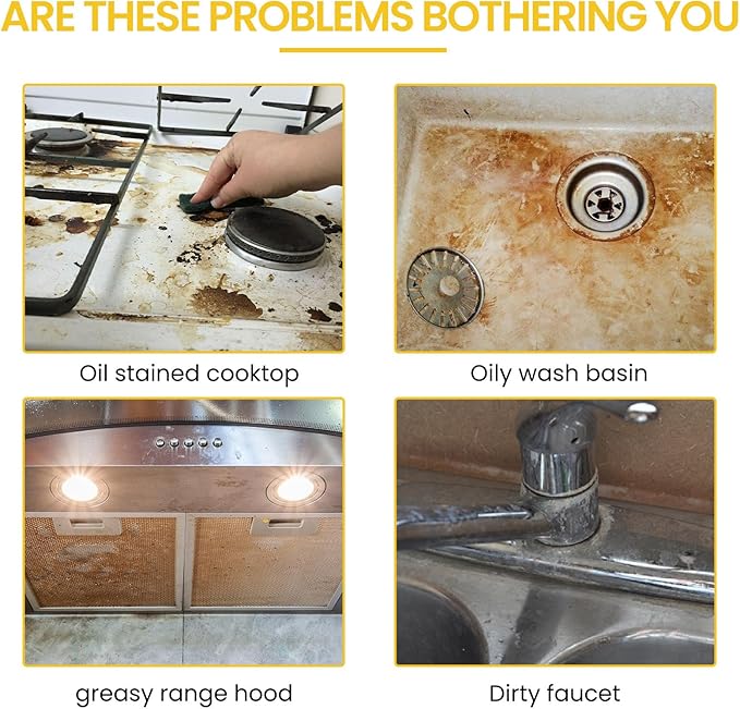 Super Strong Kitchen Cleaner Powder,Heavy Kitchen Duty Degreaser, 2024 Powerful Kitchen All-purpose Powder Cleaner Stainless Steel Cleaning,Powerful Kitchen all Purpose Powder Cleaner-7OZ (1PCS)