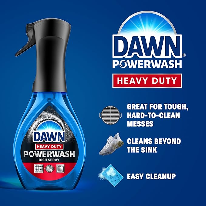 Dawn Powerwash Heavy Duty Dish Spray All-Purpose Cleaner and Degreaser, 64oz, 1 Starter Kit + 3 Refill