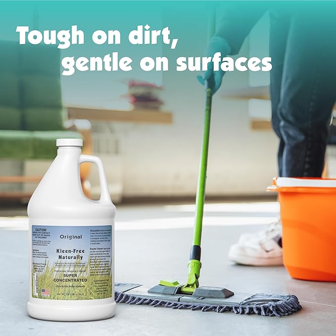 Naturally Preformed Enzyme Cleaner, Enzyme Solution, Multi-Purpose Cleaner, Laundry Additive and More - Concentrate - Original Scent - 128oz (1 Gallon) - Pack of 2