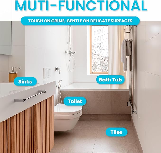 Simple Life Pumice Stone Toilet Bowl Cleaner | Long Handle & Eco-friendly Screw-on Pumice Stones | Scouring Stick for Toilet Cleaning, Stain Removal on Toilets, Grills, Tiles, Grout & Pools | 3 Pack