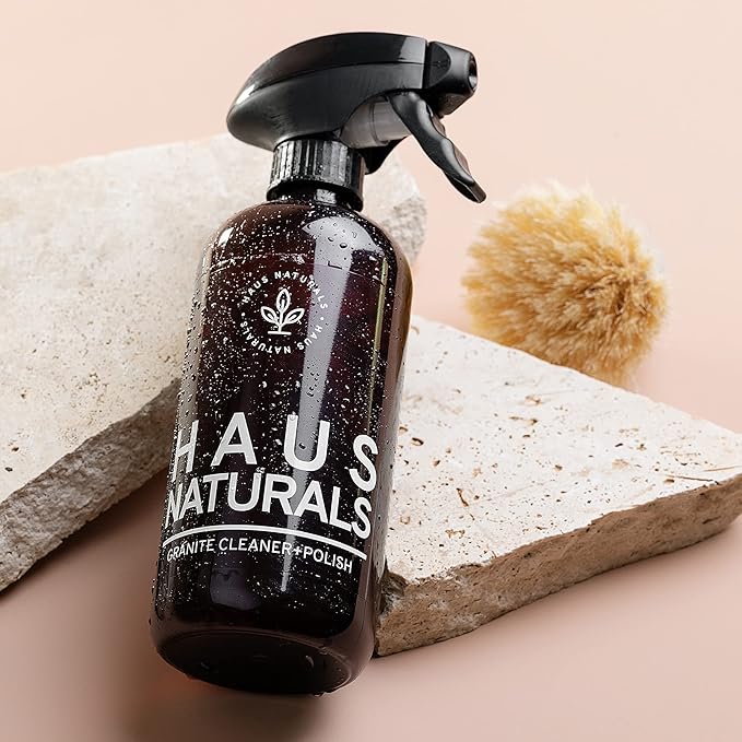 Daily Granite Countertop Cleaner And Polish Kit, Quartz Countertop Cleaner, Formulated To Work On All Natural Stones, Eco Friendly & Plant Based, Safe For Kids And Pets