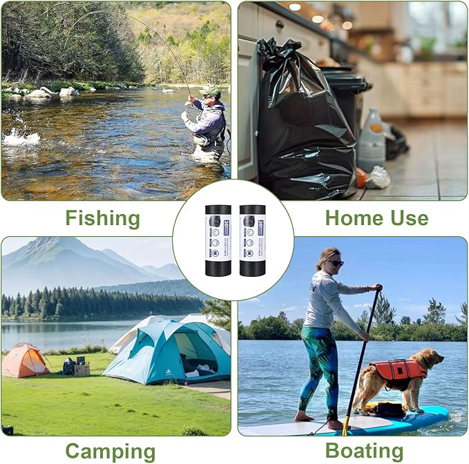 8 Gallon Portable Trash Bags, 60 Count Portable Toilet Bags, Outdoor Toilets Wag Bag Camping Compost Toilet Seat Bags Human Waste Kit for Adults Outdoor Travel Boating Camping Car Essentials