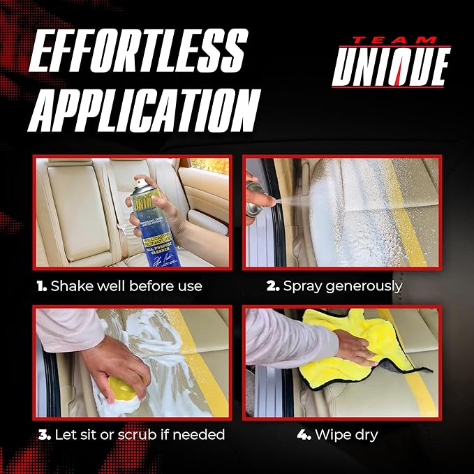 TEAM UNIQUE All-Purpose Cleaner – 18.6 Fl Oz (550mL) Pack of 6 | Powerful Formula for Tough Stains and Grease | Multi-Surface Cleaner for Home, Auto, and Industrial Use