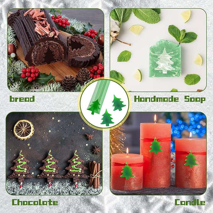 Tessco Heart Shaped Long Tube Silicone Mold Heart Shape Soap Embed Molds Column Making Supplies with Spatula 3 Pcs Binder Clips for Soap Chocolate Candy Cake