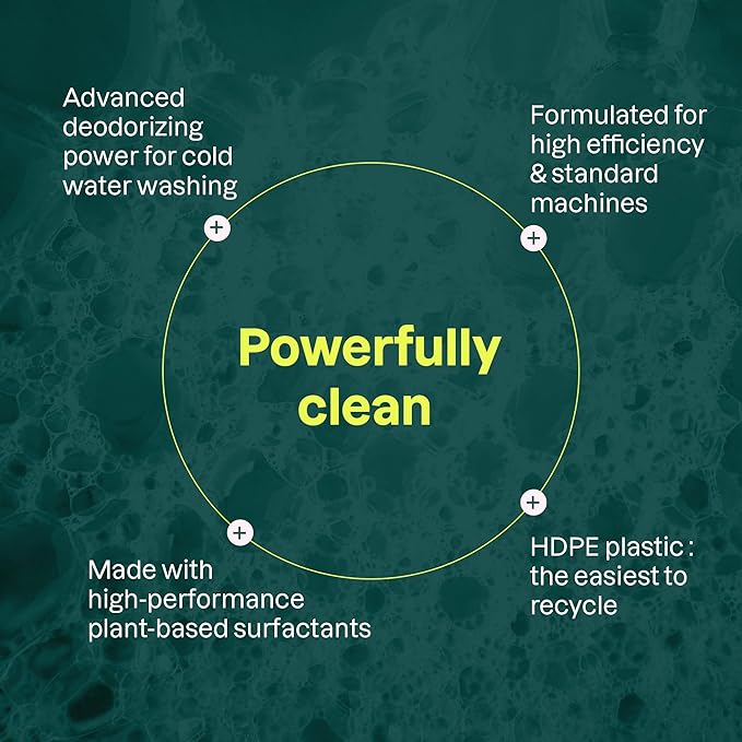 ATTITUDE Liquid Laundry Detergent Refill, EWG Verified, HE Compatible, Plant-Based & Vegan, Natural Laundry Soap, Wildflowers Scent, 80 Loads, 67.6 Fl Oz (Pack of 4)