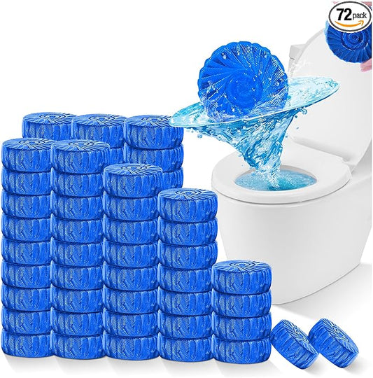 KIISIISO Toilet Bowl Cleaners Tablet 72 PACK, Automatic Toilet Cleaners for Deodorizing & Descaling, Long-Lasting Toilet Bowl Cleaner Tablets with Sustained-Release Technology Against Tough Stains