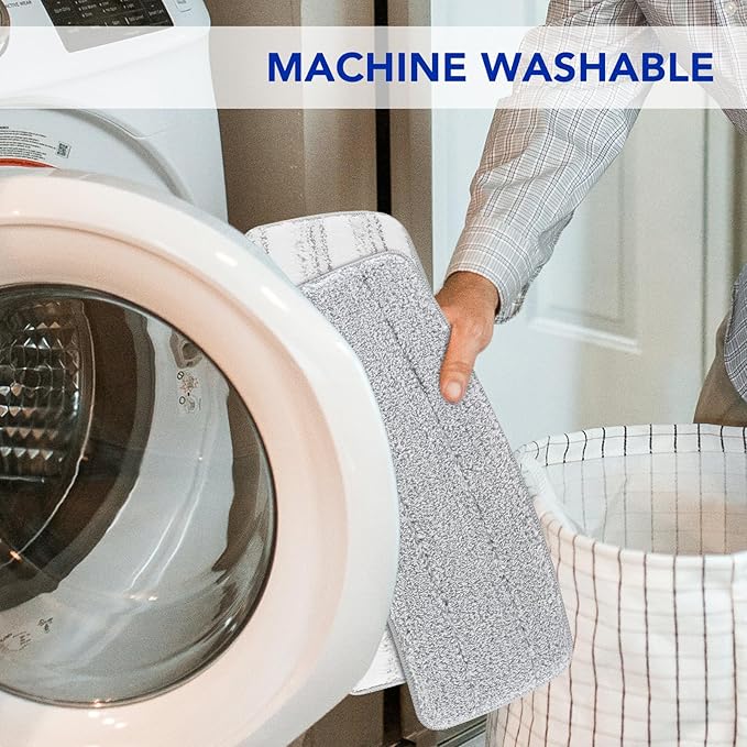 Microfiber Cleaning Pads: 10 Pack 13" X 4.9" Washable for Floor Cleaning Compatible with Tethys & Most 13 Inch Flat Mops - Replacement for Mop Bucket Set