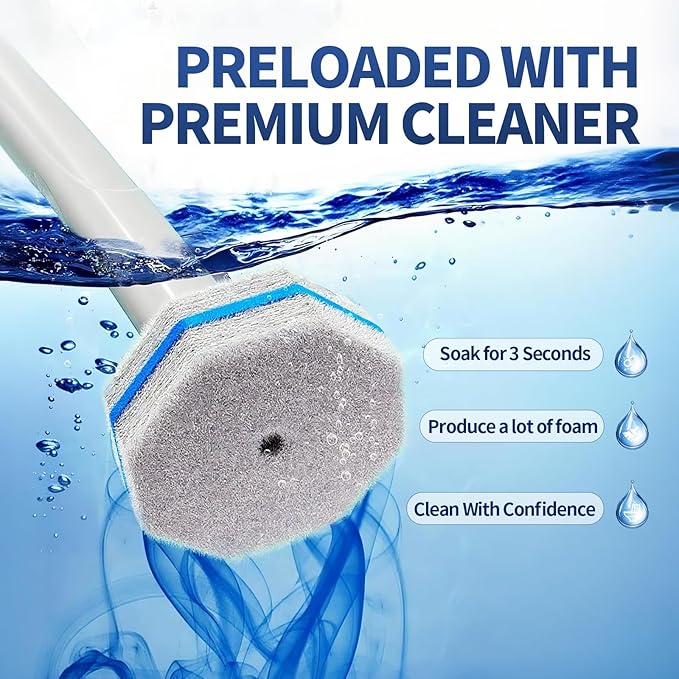 60PCS Toilet Wand Refills Compatible with Clorox Toilet Wand. Disposable Toilet Brush Refills. Bathroom Cleaning. Disposable Toilet Bowl Cleaners.