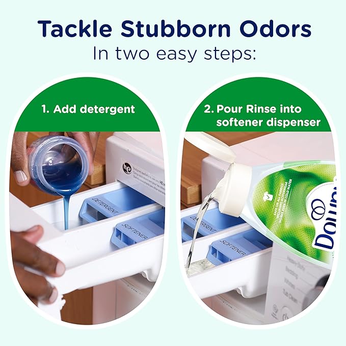 Downy RINSE & REFRESH Laundry Odor Remover and Fabric Softener for Activewear, Active Fresh Scent, 48 oz