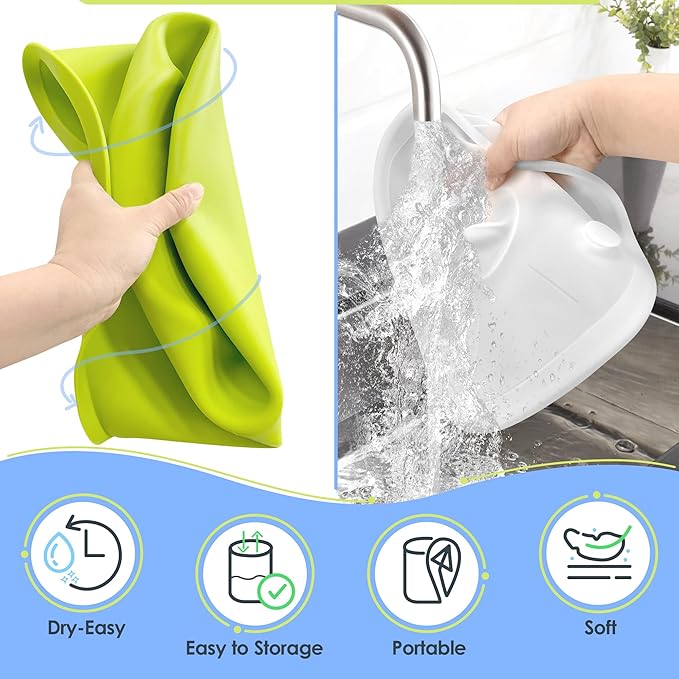 Silicone 2 Gallon Bucket Liner with Lid - Airtight Food Storage Containers with Lids, Kitchen and Pantry Organization Canisters for Bulk Food, Pet Supplies, and Dry Goods